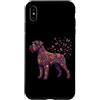 Funny Giant Schnauzer Gifts Accessories Custodia per iPhone XS Max Schnauzer gigante colorato floreale farfalla fiori botanico