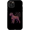 Funny Giant Schnauzer Gifts Accessories Custodia per iPhone 11 Pro Schnauzer gigante colorato floreale farfalla fiori botanico