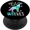Just a Girl who Loves Wolves TS Gifts Co 11 anni di compleanno lupo - Solo una ragazza che ama i lupi PopSockets PopGrip Adesivo