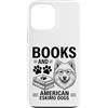 Funny American Eskimo Dog And Book Desig Custodia per iPhone 13 Pro Max Libri e cani eschimesi americani divertente cane eschimese americano