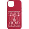 Christmas Cool Lit Gifts Co. Custodia per iPhone 15 Plus Divertente brutto albero di Natale partito Let's Get Lit
