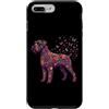 Funny Giant Schnauzer Gifts Accessories Custodia per iPhone 7 Plus/8 Plus Schnauzer gigante colorato floreale farfalla fiori botanico