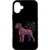 Funny Giant Schnauzer Gifts Accessories Custodia per iPhone 16 Plus Schnauzer gigante colorato floreale farfalla fiori botanico