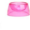 Generic Ciotola per cibo per criceti, ciotola rotonda in plastica per criceti, antiscivolo, portatile, trasparente, per piccoli animali (rosso rosa)
