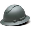Ridgeline Pyramex Ridgeline - Casco rigido a falda integrale, con cricchetto, 4 punti, colore: Argento opaco