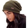 Creekstone Berretto Invernale da Donna in Lana, Foderato in Caldo Pile | Cappelli Invernali di Lana, Beanie Slouchy Donna, Caldo Berretto Invernale Foderato in Pile per Tempo Freddo, Doppio Strato