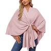 LCDIUDIU Coprispalle Donna,Scialle da Donna con Apertura Frontale Incrociata, Bianco Cashmere Feel, Mantello Lavorato A Maglia in Un Unico Pezzo, Sciarpa Calda Autunnale E Invernale, Elegante Poncho