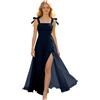Generico Abito Ragazza con Spalle Scoperte con Volant Tracolla A Farfalla Vestito Estate Chiffon Bambina Volant Elegante Abiti da Festa per Ragazza 6-14 Anni Matrimoni Compleanni Feste