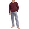 TRAMAS+ Pigiama Uomo in Cotone, Pigiama Uomo Completo Lungo con Maniche Lunghe, 100% Cotone, Comodo e Traspirante -