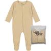 LuaCoco Pigiama da neonato con chiusura magnetica 100% cotone biologico, guanti pieghevoli e piedini coperti, tutina intera morbida con chiusura a magneti, cambio pannolino facile e veloce, taglie da 0 a 12