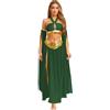 TiaoBug Costume Danza del Ventre Donna Vestito Danzatrice del Ventre Ballo Indiano Arabo Abito da Ballo Lirico Contemporaneo Crop Top Gonna Lunga Costume Carnevale Halloween