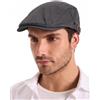 ZLYC Berretto Estivo Ivy con Visiera, in Cotone, da Uomo | Berretto da uomo vintage Gatsby Cabbie, leggero e morbido, in tweed piatto