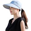 SJTJSPX Cappello da sole estivo da donna, visiera staccabile, cappello da baseball a tesa larga, protezione UV, cappello da spiaggia da donna, cappello per piscina, campeggio, pesca, giardino