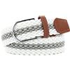 Huyfhksd Cinture da golf tessute elastiche multicolore per uomini e donne, Bianco grigio, for Waist Size 36-39