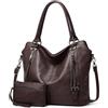 Mabecol Borsa Donna Grande Spalla Mano Tracolla Shopper Tote | Porta PC 14" In PU Con Pochette Inclusa E Ampio Spazio, Ideale Per Ufficio, Lavoro E Uso Quotidiano