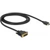 DeLOCK 85582 cavo e adattatore video 1 m HDMI tipo A (Standard) DVI-D Nero