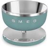 Smeg Bilancia da Cucina Digitale Ciotola Acciaio Inox 1,8L USB-C 50s Style Verde