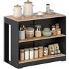 HOMCOM Isola Cucina con 3 Ripiani per Soggiorno e Salotto 113x60x90cm Nero
