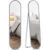 HOMCOM Specchio a Figura Intera da Terra con Supporto 40x4x160 cm Argento