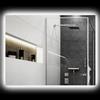 HOMCOM Specchio Bagno LED Anticondensa in Vetro e Lega di Alluminio 80x60x4 cm