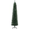 HOMCOM Albero di Natale Innevato Artificiale 624 Rami Base Rimovibile Ø56x225cm