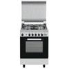 Glem Gas Cucina gas 4 zone Forno a Gas ALPHA AE55AI3 Inox Classe A (53x50x90cm)