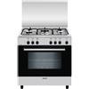Glem Gas Cucina gas 5 zone Forno elettrico ALPHA A855EI Inox Classe A (80x50x90cm)