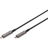 DIGITUS - Cavo USB - 24 pin USB-C (M) zu 24 pin USB-C (M) - DisplayPort 1,2 - 15,0 m - Cavo ottico attivo (AOC), supporto