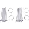 SODIAL 100 Pz Acciaio Inossidabile 20cm Filo Chiave di Keychain T5Q45361