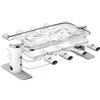 LAGRANGE Dispositivo per raclette 8 persone, padelle in ceramica (formula senza PFAS), 1000 W, vassoi in vetro, piano superiore smontabile, supporto padella integrato, design pulito, pulsante on/off