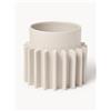 Westwing Collection Coperchio con struttura millerighe Valeska, alt. 22 cm - Bianco