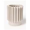 Westwing Collection Pentola con struttura millerighe Valeska, alt. 29 cm - Bianco