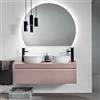 BlueLife Bagno completo sospeso con base 120 con 2 lavabi da appogio - RIO Rosa Polvere