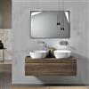 BlueLife Bagno completo sospeso con base 120 specchio LED e 2 lavabi da appogio - RIO Tek