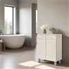 LIBEROSHOPPING Mobile multiuso 69x34 con ante e cassetti GAIA Olmo Bianco
