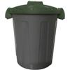 Mobil Plastic Contenitore portarifiuti Dusty - diametro 36 cm - altezza 45 cm - 25 L - coperchio verde - Mobil Plastic (unità vendita 5 pz.)