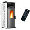 SANNOVER - Stufa A Pellet Ermetica Anita 12 Kw Bianco - SPEDIZIONE GRATUITA