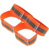 OSALADI 4 Pezzi Cinghia Riflettente per Gamba Bici, Nylon Arancia | Fasce Elastiche Leggere, Riflettenza a 360 Gradi, Uso Notturno, per Caviglia e Spallacci Zaini