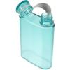 TOYANDONA Bottiglia Piatta Riutilizzabile 380ml in PP per Scuola e Ufficio | Forma Sottile, Tappo con Guarnizione, Fondo Piatto, Blu Trasparente, per Borsa e Scomparto Pranzo
