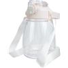 VOSAREA Borraccia Trasparente Cannuccia 1300ml in PC per Studenti | Struttura Spessa, Tracolla Integrata, Base Stabile, Apertura Ampia, per Tè e Acqua Aromatizzata