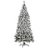 FLORA SRL Albero di Natale Floccato "Kenya" da 180cm e con un diametro di 76 cm in PVC e PE di alta qualità