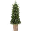 FLORA SRL Pinetto di Natale in PE+PVC con vaso, albero artificiale realistico da interno ed esterno, decorazione elegante