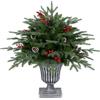 FLORA SRL Pinetto di Natale H75cm PE+PVC con vaso, albero artificiale compatto realistico per tavoli e ingressi