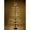 VACCHETTI S.R.L. Albero di Natale 180 cm, 1940 LED Bianco Caldo, Struttura Nera, Albero Natalizio Luminoso, Allestimento Natalizio