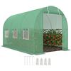 Outsunny Serra da Giardino 3.5 x 2 x 2m con Tetto Arrotondato e 6 Finestre