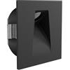Eglo Led luce da incasso Mecinos, faretto da incasso, illuminazione | per scale in metallo nero, Led lampada da incasso a parete, L x L 8 cm