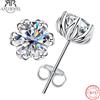 ANU JEWEL AnuJewel 2cttw D Colore Moissanite Diamante Orecchini a bottone con loto Orecchini in argento sterling 925 con fiori per regali donna all'ingrosso