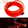 HVIERO 1M/2M/3M/5M Auto Interni Atmosfera Lampade Rosse Luce di Benvenuto Luci per Porte Auto LED Strip Wire Rope Tubo Linea USB Sigaretta Neon