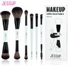 Jessup Set di pennelli per trucco Pennelli per trucco bifacciali Fondotinta Contorno Blush Miscelazione Ombretto per sopracciglia, Fibra Ciano brillante T501