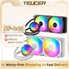 TEUCER AF-240 Raffreddamento ad acqua CPU Cooler Ventola RGB da 240 mm Dissipatore di calore liquido Radiatore integrato LGA 2011/12xx/1700/115x/AM4/AM5 AMD